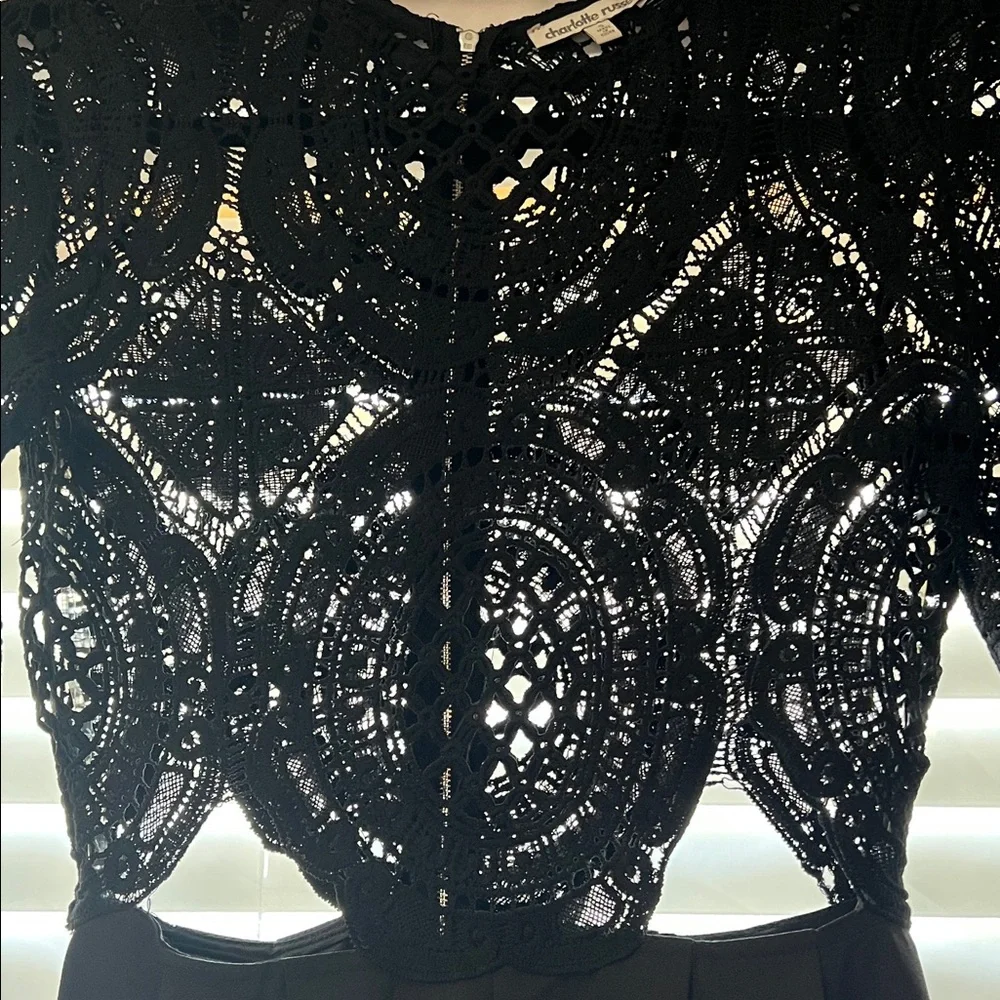 Charlotte Russe Elegant Black Lace Dress🌸Friday’s Event price - Picture 4 of 6